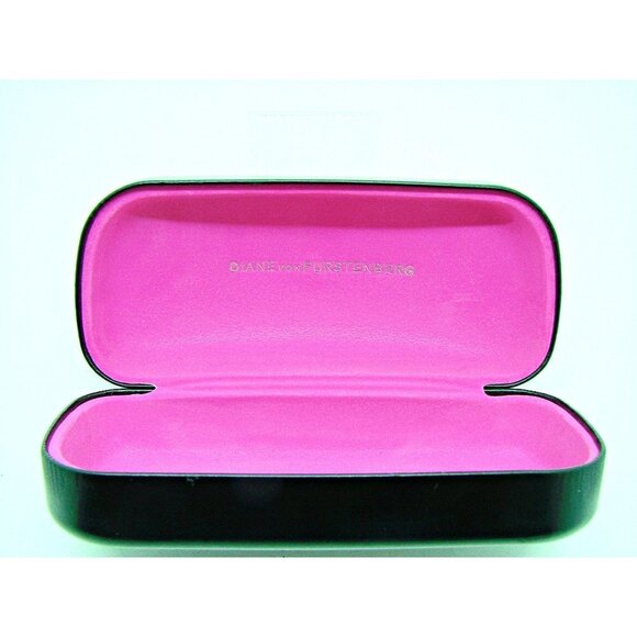 Diane von Furstenberg Hard Clamshell Glass Sunglass Case Embossed Logo Case Only - Picture 4 of 13